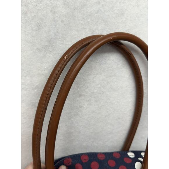 Tommy Hilfiger Canvas Zippered Tote Bag Red White Blue Overnight Classic - Picture 5 of 8